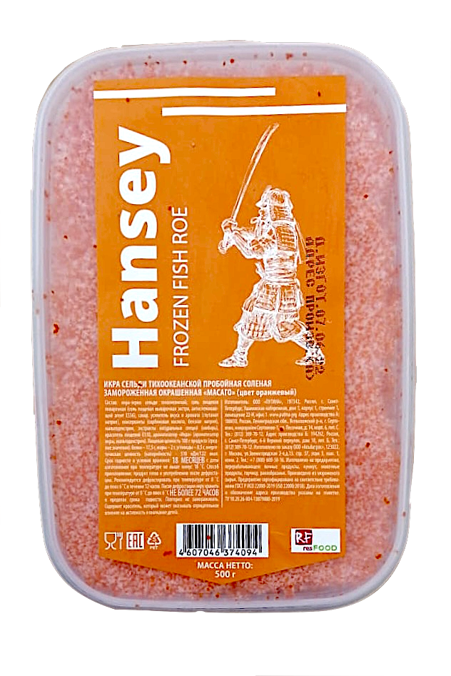 Икра Масаго "Hansey" оранжевая Россия, 0,5кг*12: купить за 531 ...