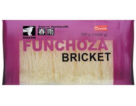 Лапша фунчоза стеклянная "Kekeshi" (в брикетах) 0,5 кг*30