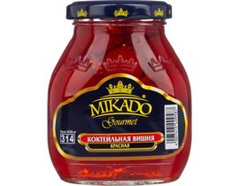 Вишня коктейльная красная с веточкой 314мл Mikado 1*12 Китай