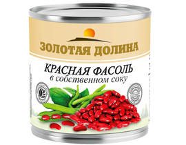 Фасоль красная в соб. соку 425мл 1*24 ТМ Золотая Долина
