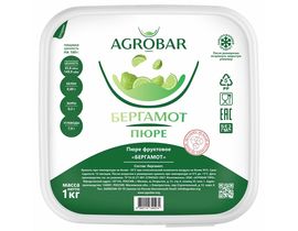 Пюре бергамот без сахара 1кг*6, AGROBAR, Россия