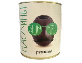 Маслины резаные 3000г (Сухой вес 1,56кг) 1*6шт Sunfeel, Испания