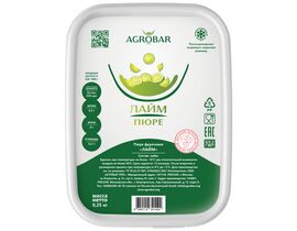 Пюре лайм без сахара 250г*12, AGROBAR, Россия