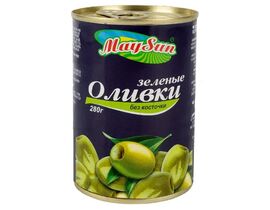 Оливки зеленые б/к 300г (Сухой вес 90г) 1*12 Maysun