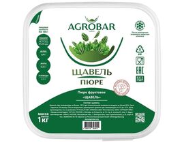 Пюре щавель без сахара 1кг*6, AGROBAR, Россия