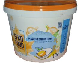 Майонез EFKO FOOD Classic 40% 10л 9,5кг 1шт
