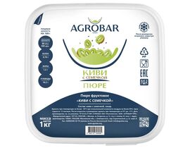 Пюре киви с семечкой 1кг*6, AGROBAR, Россия