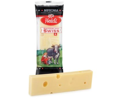 Сыр Швейцарский из Швейцарии 46% ТМ Heidi 170г 1шт*8