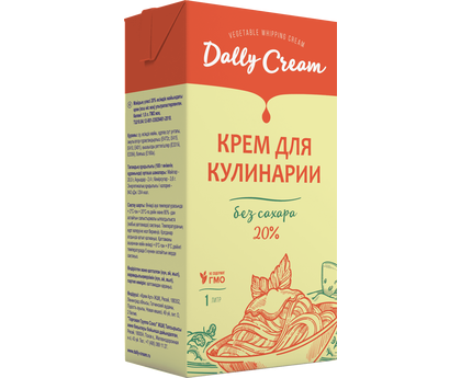 Крем на растительных маслах "DALLY CREAM" кулинарный 20% 1л *12