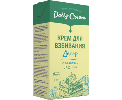 Крем на растительных маслах "DALLY CREAM" декор 26% 1л *12