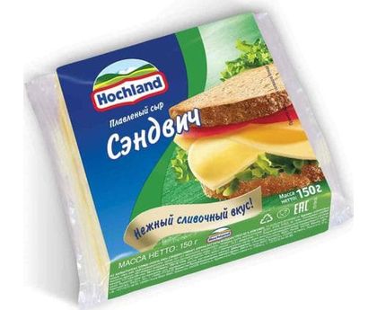 Сыр плавл. Хохланд 150г сэндвич для тостов 1х16