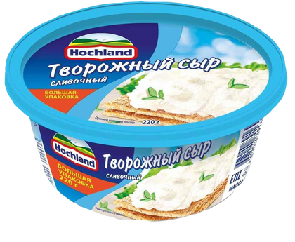 Сыр творожный Хохланд 220г сливочный 1х6