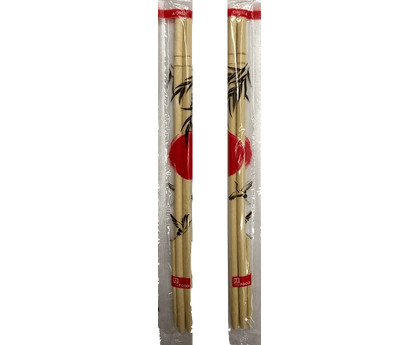 Палочки бамбуковые круглые для еды с зубочисткой 21 см  В/У 100 пар*30