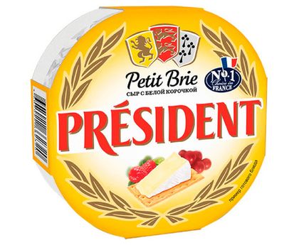 Сыр Бри PRESIDENT 60% 125г 1шт*8