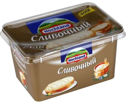 Сыр плавл. Хохланд 400г сливочный  в ванночке 1х16