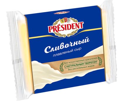 Сыр плавл. PRESIDENT 150г сливочный для тостов 1х15