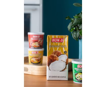 Кокосовое молоко HOM-D (80% мякоть кокоса), Тайланд, 1000мл*12, тетра пак, изображение 2 Кокосовое молоко HOM-D (80% мякоть кокоса), Тайланд, 1000мл*12, тетра пак, изображение 2
