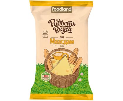 Сыр Маасдам 45% ТМ Радость вкуса 200г*10 Беларусь