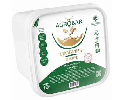 Пюре имбирь без сахара 1кг*6, AGROBAR, Россия, изображение 2 Пюре имбирь без сахара 1кг*6, AGROBAR, Россия, изображение 2