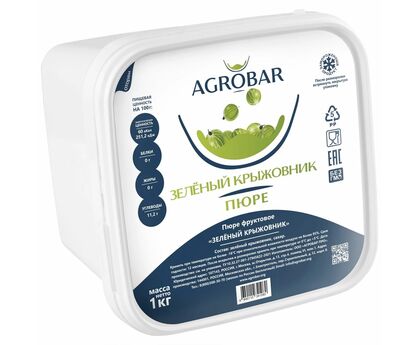 Пюре крыжовник зеленый 1кг*6, AGROBAR, Россия, изображение 2 Пюре крыжовник зеленый 1кг*6, AGROBAR, Россия, изображение 2