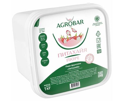 Пюре питахайя драгонфрут без сахара 1кг*6, AGROBAR, Россия, изображение 2 Пюре питахайя драгонфрут без сахара 1кг*6, AGROBAR, Россия, изображение 2