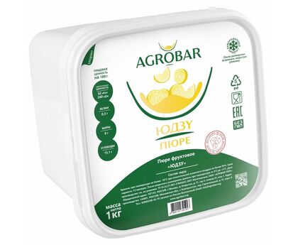 Пюре юдзу без сахара 1кг*6, AGROBAR, Россия, изображение 2