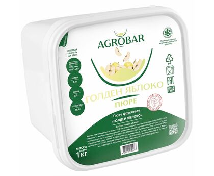 Пюре яблоко гольден без сахара 1кг*6, AGROBAR, Россия, изображение 2 Пюре яблоко гольден без сахара 1кг*6, AGROBAR, Россия, изображение 2