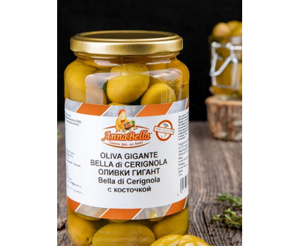 Оливки Гигант ЗЕЛЕНЫЕ с/к Белла Чериньола 580мл (Сухой вес 330г) 1шт*6 AnnaBella Италия, изображение 3 Оливки Гигант ЗЕЛЕНЫЕ с/к Белла Чериньола 580мл (Сухой вес 330г) 1шт*6 AnnaBella Италия, изображение 3