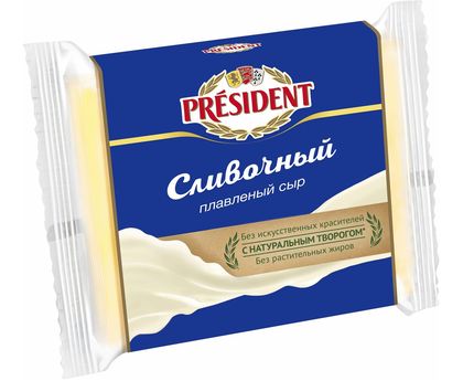 Сыр плавл. PRESIDENT 300г сливочный для тостов 1х8