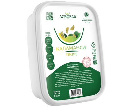 Пюре каламанси без сахара 250г*12, AGROBAR, Россия, изображение 2