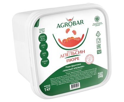 Пюре красный апельсин без сахара 1кг*6, AGROBAR, Россия, изображение 3