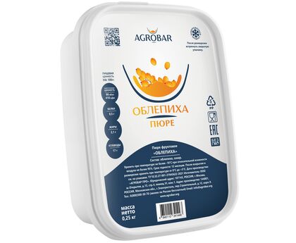 Пюре облепиха 250г*12, AGROBAR, Россия, изображение 2 Пюре облепиха 250г*12, AGROBAR, Россия, изображение 2