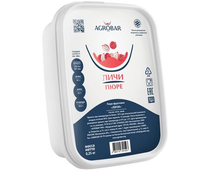 Пюре личи 250г*12, AGROBAR, Россия, изображение 2