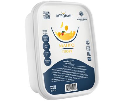 Пюре манго 250г*12, AGROBAR, Россия, изображение 2