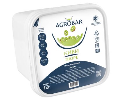 Пюре киви 1кг*6, AGROBAR, Россия, изображение 2