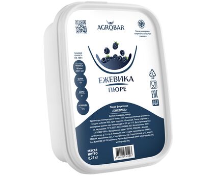 Пюре ежевика 250г*12, AGROBAR, Россия, изображение 2