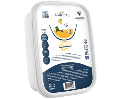 Пюре Пина Колада микс 250г*12, AGROBAR, Россия, изображение 2