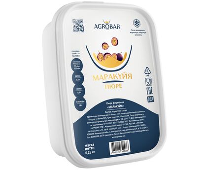 Пюре маракуйя 250г*12, AGROBAR, Россия, изображение 2