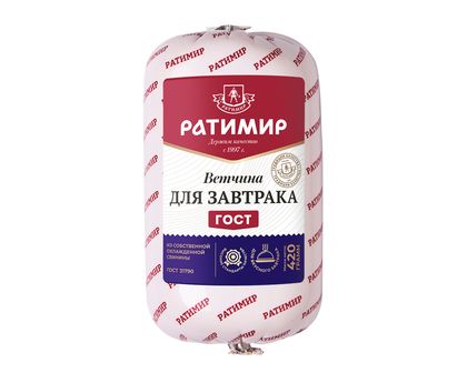 Колбаса Ветчина к завтраку ст.вес 420г 1шт
