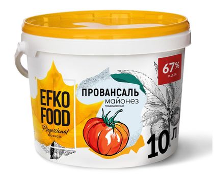 Майонез EFKO FOOD универсальный 67% 10л 9,34кг 1шт