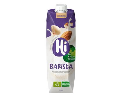 Молоко растительное миндаль Barista 1,8% 1л*12, Hi EFKO FOOD