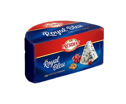 Сыр с благородной голубой плесенью Royal Bleu PRESIDENT 55% (вес головы 1,2кг) 1кг