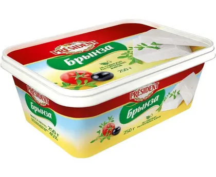 Сыр Брынза PRESIDENT 45% 250г 1*8шт