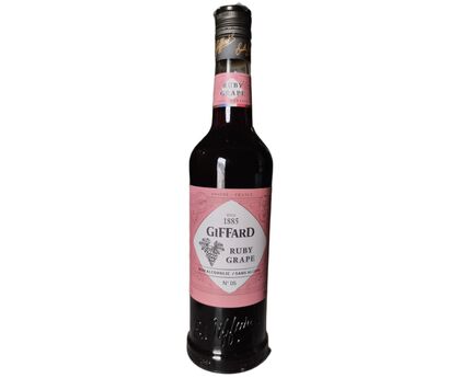 Безалкогольная основа коктейлей RUBY GRAPE (РУБИ ГРЕЙП) 0.7л ст/б 1шт*6 GIFFARD, Франция