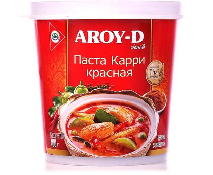 Паста Карри Красная AROY-D, Тайланд, 400г*24, пластик