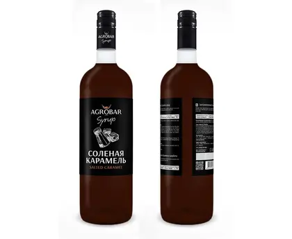 Сироп соленая карамель, AGROBAR 1л ст/б 1шт Россия
