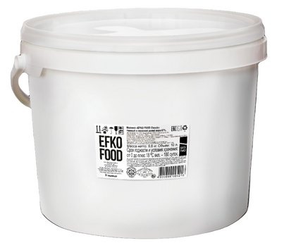 Майонез EFKO FOOD Classic традиционный 67% 10л 9,34кг 1шт