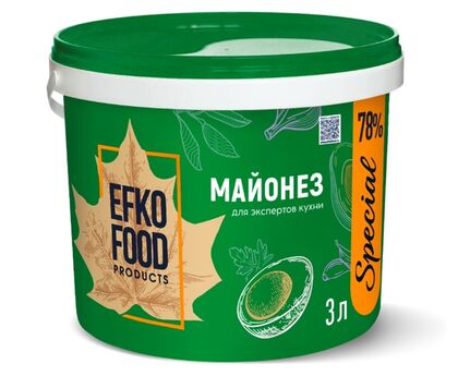 Майонез EFKO FOOD Special 78% 3кг 1шт (аналог Оттоги)