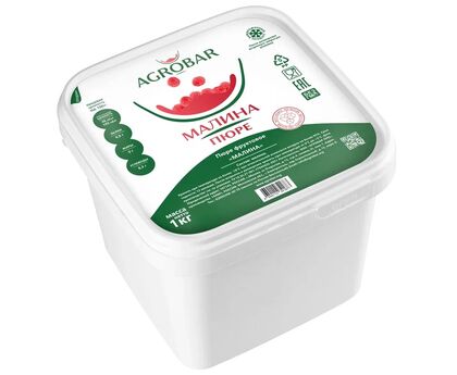 Пюре малина без сахара 1кг*6, AGROBAR, Россия, изображение 2