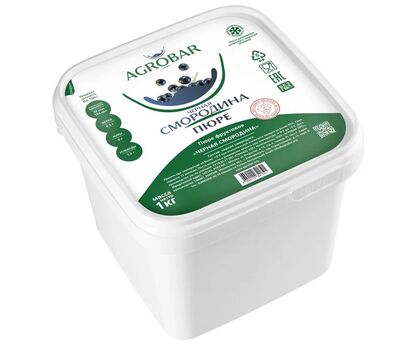 Пюре черная смородина без сахара 1кг*6, AGROBAR, Россия, изображение 2